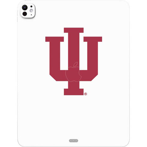Indiana University IU Logo White iPad Pro 13in M4 (2024) Skin