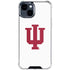 Indiana University IU Logo White iPhone 15 Clear Case