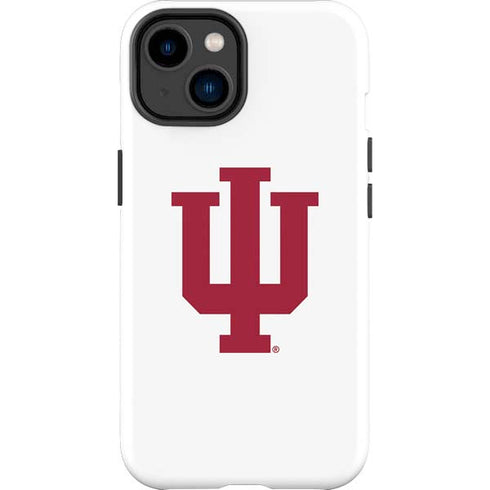 Indiana University IU Logo White iPhone 15 Impact Case