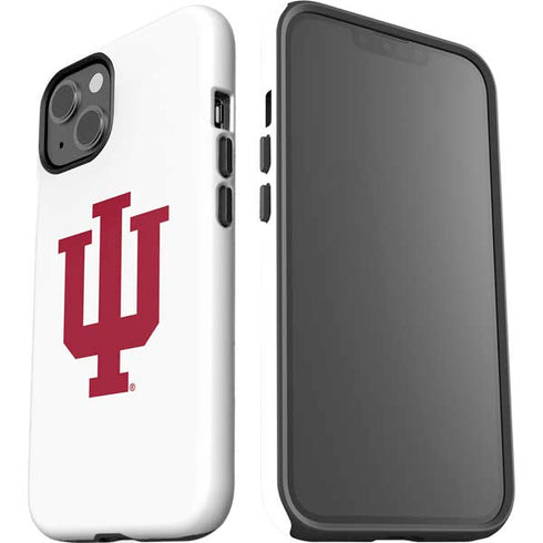 Indiana University IU Logo White iPhone 15 Impact Case