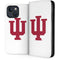 Indiana University IU Logo White iPhone 15 Plus Folio Case
