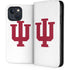 Indiana University IU Logo White iPhone 15 Plus Folio Case