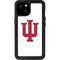 Indiana University IU Logo White iPhone 15 Plus Waterproof Case