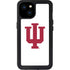 Indiana University IU Logo White iPhone 15 Plus Waterproof Case