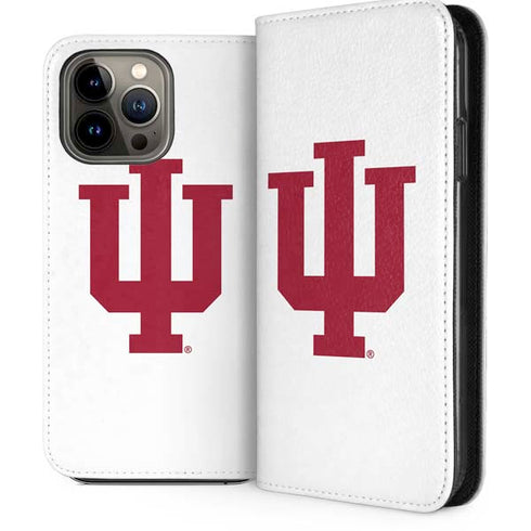 Indiana University IU Logo White iPhone Cases