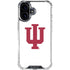 Indiana University IU Logo White iPhone 16 Clear Case