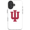 Indiana University IU Logo White iPhone 16 Impact Case