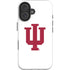 Indiana University IU Logo White iPhone 16 Impact Case