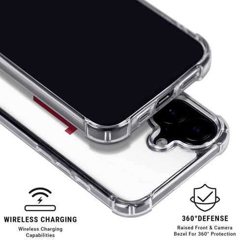 Indiana University IU Logo White iPhone 16 MagSafe Case