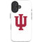 Indiana University IU Logo White iPhone 16 Magsafe Impact Case