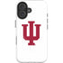 Indiana University IU Logo White iPhone 16 Magsafe Impact Case