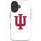 Indiana University IU Logo White iPhone 16 Plus Impact Case