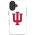 Indiana University IU Logo White iPhone 16 Plus Magsafe Impact Case
