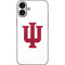 Indiana University IU Logo White iPhone 16 Plus Skin
