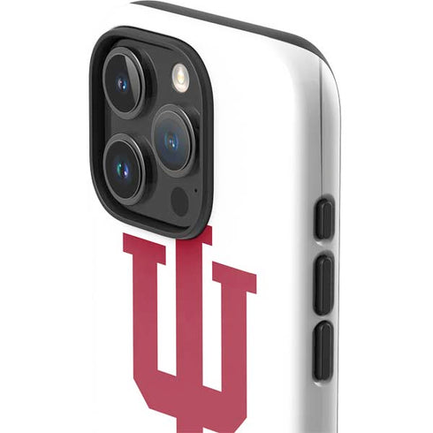 Indiana University IU Logo White iPhone 16 Pro Impact Case