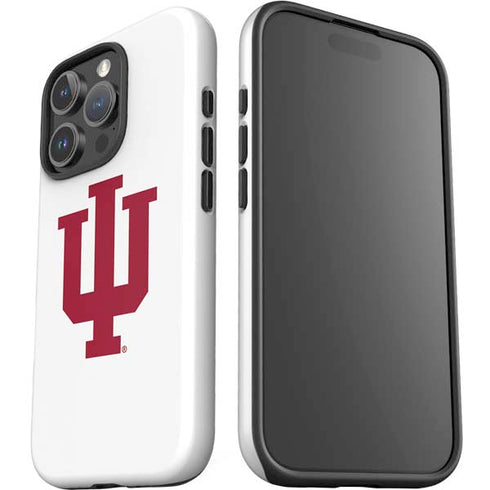 Indiana University IU Logo White iPhone 16 Pro Impact Case