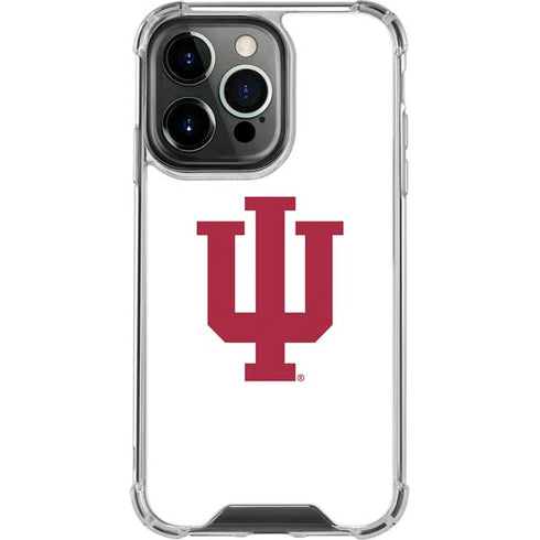 Indiana University IU Logo White iPhone 16 Pro Max Clear Case