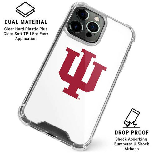 Indiana University IU Logo White iPhone 16 Pro Max Clear Case