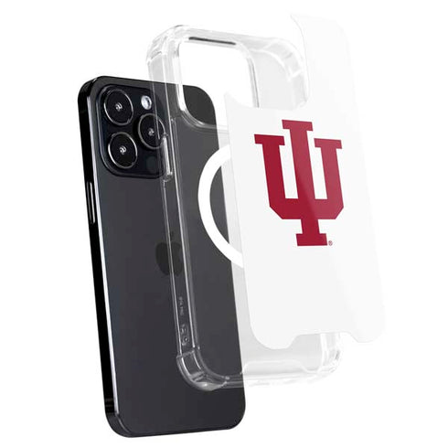 Indiana University IU Logo White iPhone 16 Pro Max MagSafe Case
