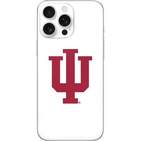 Indiana University IU Logo White iPhone 16 Pro Max Skin