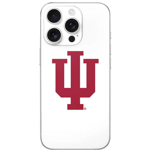 Indiana University IU Logo White iPhone 16 Pro Skin