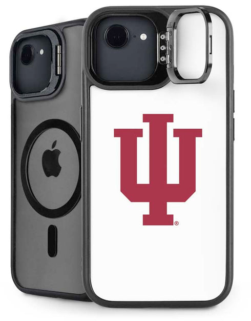 Indiana University IU Logo White iPhone 16e Kickstand Case