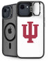 Indiana University IU Logo White iPhone 16e Kickstand Case