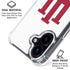 Indiana University IU Logo White iPhone 17 Clear Case