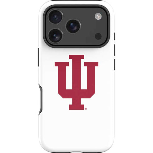 Indiana University IU Logo White iPhone 18 Pro Impact Case