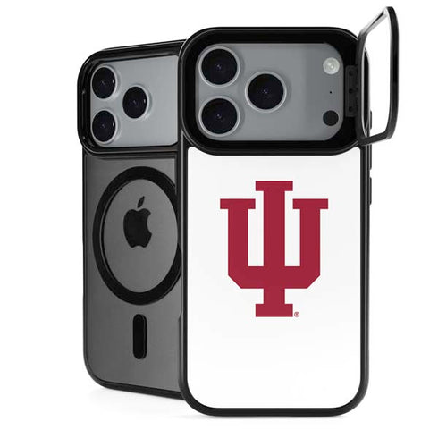 Indiana University IU Logo White iPhone 18 Pro Kickstand Case