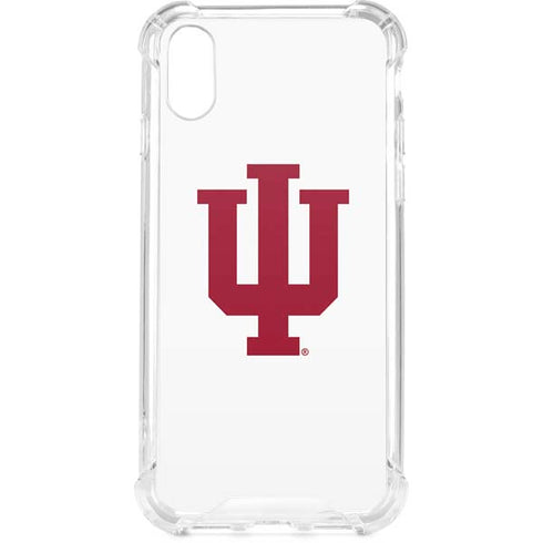 Indiana University IU Logo White iPhone XS Clear Case