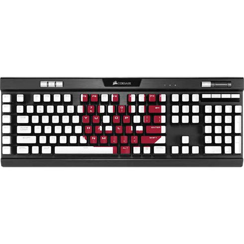 Indiana University IU Logo White K95 RGB PLATINUM Mechanical Gaming Keyboard Skin