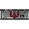 Indiana University IU Logo White K95 RGB PLATINUM Mechanical Gaming Keyboard Skin