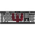 Indiana University IU Logo White K95 RGB PLATINUM Mechanical Gaming Keyboard Skin