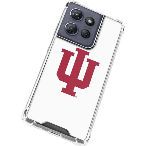 Indiana University IU Logo White Moto G 5G (2025) Clear Case