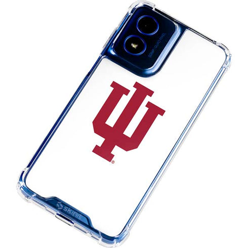 Indiana University IU Logo White Moto G 5G (2024) Clear Case