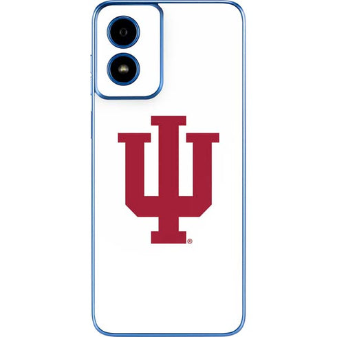 Indiana University IU Logo White Moto G Play 4G (2024) Skin