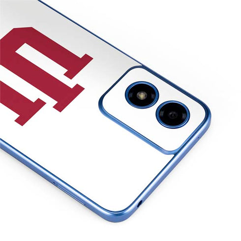 Indiana University IU Logo White Moto G Play 4G (2024) Skin