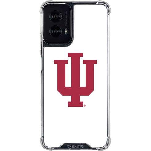 Indiana University IU Logo White Moto G Power 5G (2024) Clear Case