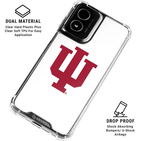 Indiana University IU Logo White Moto G Power 5G (2024) Clear Case
