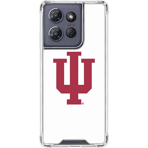 Indiana University IU Logo White Moto G Power 5G (2025) Clear Case