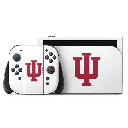 Indiana University IU Logo White Nintendo Skins