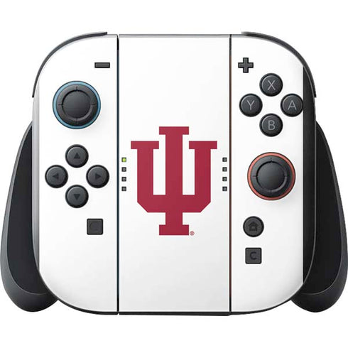 Indiana University IU Logo White Nintendo Switch 2 (2025) with Joy-Con Skin