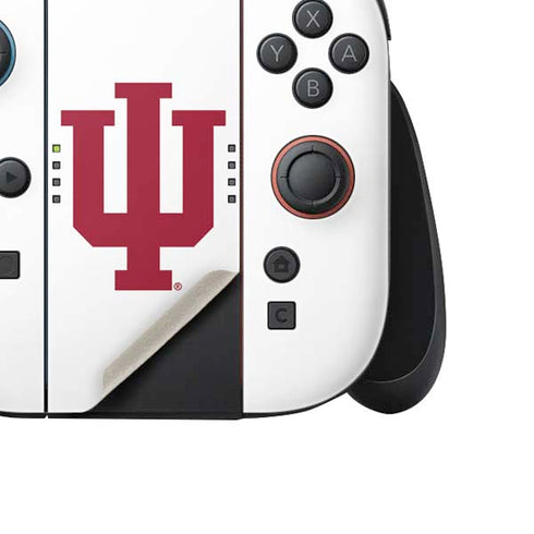 Indiana University IU Logo White Nintendo Switch 2 (2025) Joy-Con Controller Skin