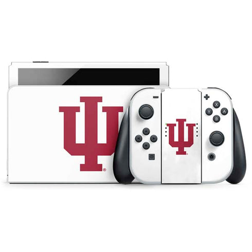 Indiana University IU Logo White Nintendo Skins