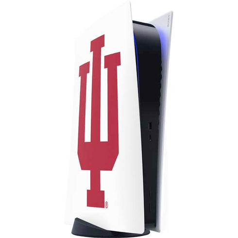 Indiana University IU Logo White PlayStation PS5 Skins