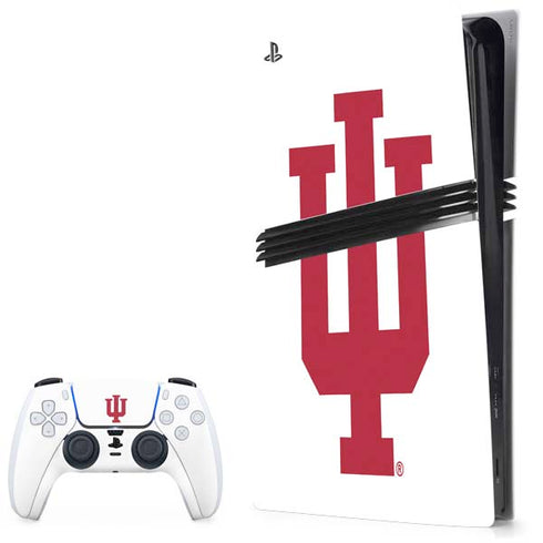 Indiana University IU Logo White PlayStation PS5 Skins