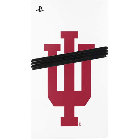 Indiana University IU Logo White PS5 Pro Console Skin