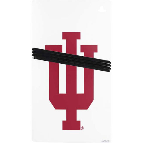 Indiana University IU Logo White PS5 Pro Console Skin