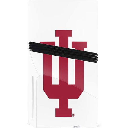 Indiana University IU Logo White PS5 Pro Disk Bundle Skin